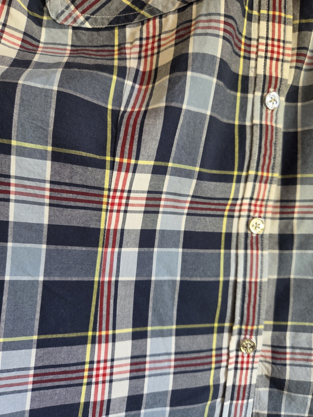 Chaps Women's Blue Plaid Button-Up Shirt - Picture 6 of 7